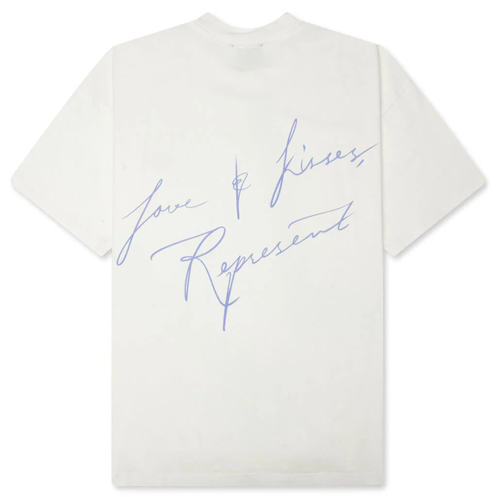 Love And Kisses T Shirt Flat White