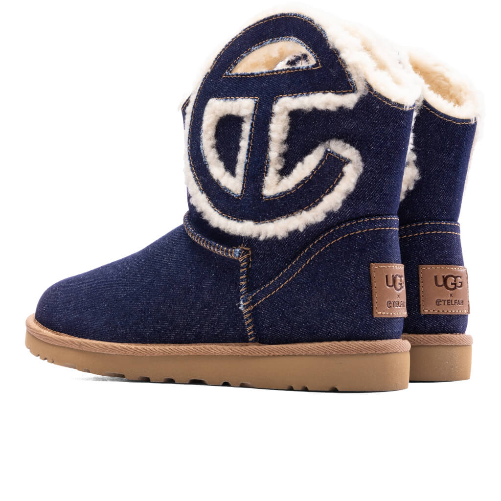 UGG x Telfar Logo Mini Boot Indigo Denim