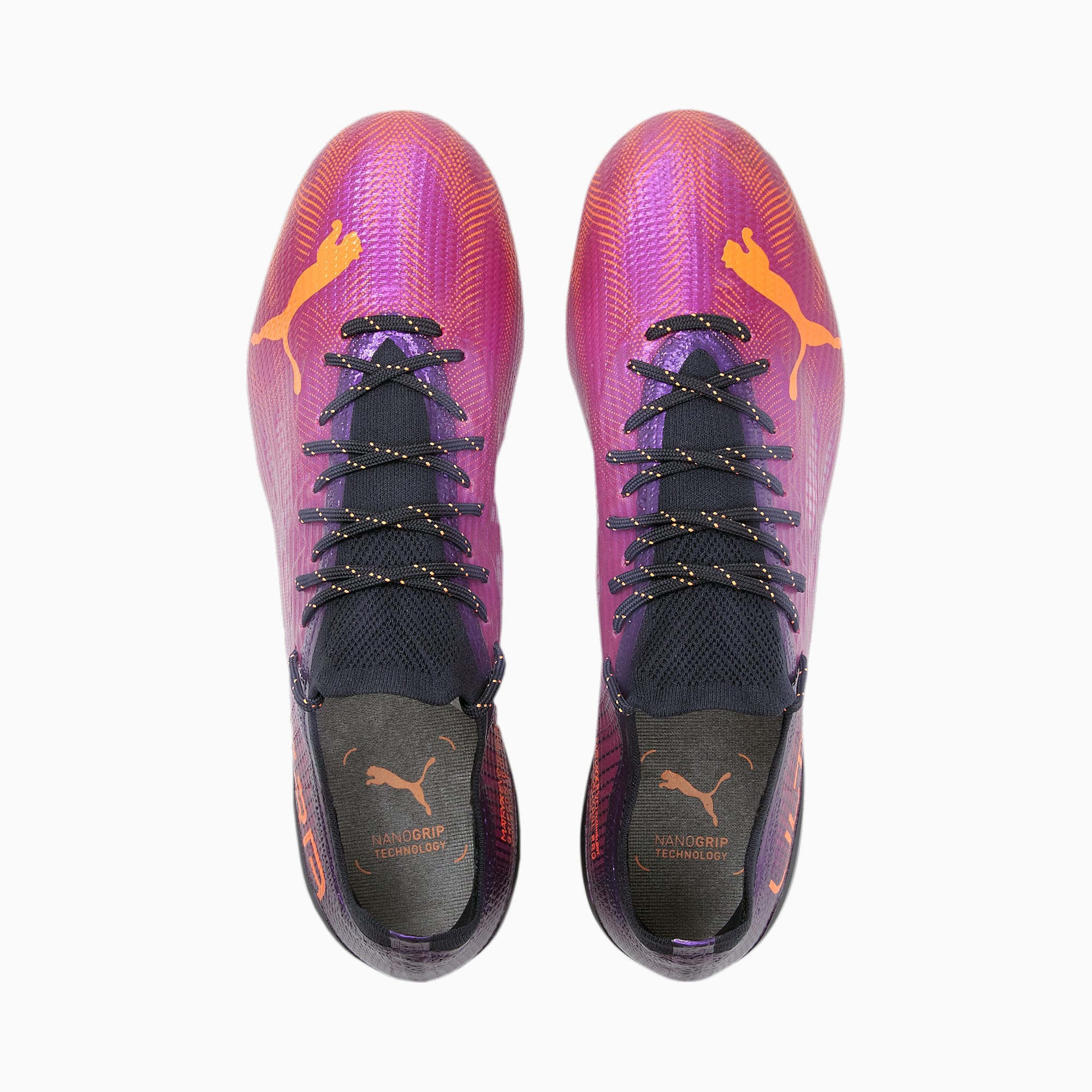PUMA Ultra 14 FG AG Mens Soccer Cleats Fuchsia Neon Citrus Parisian