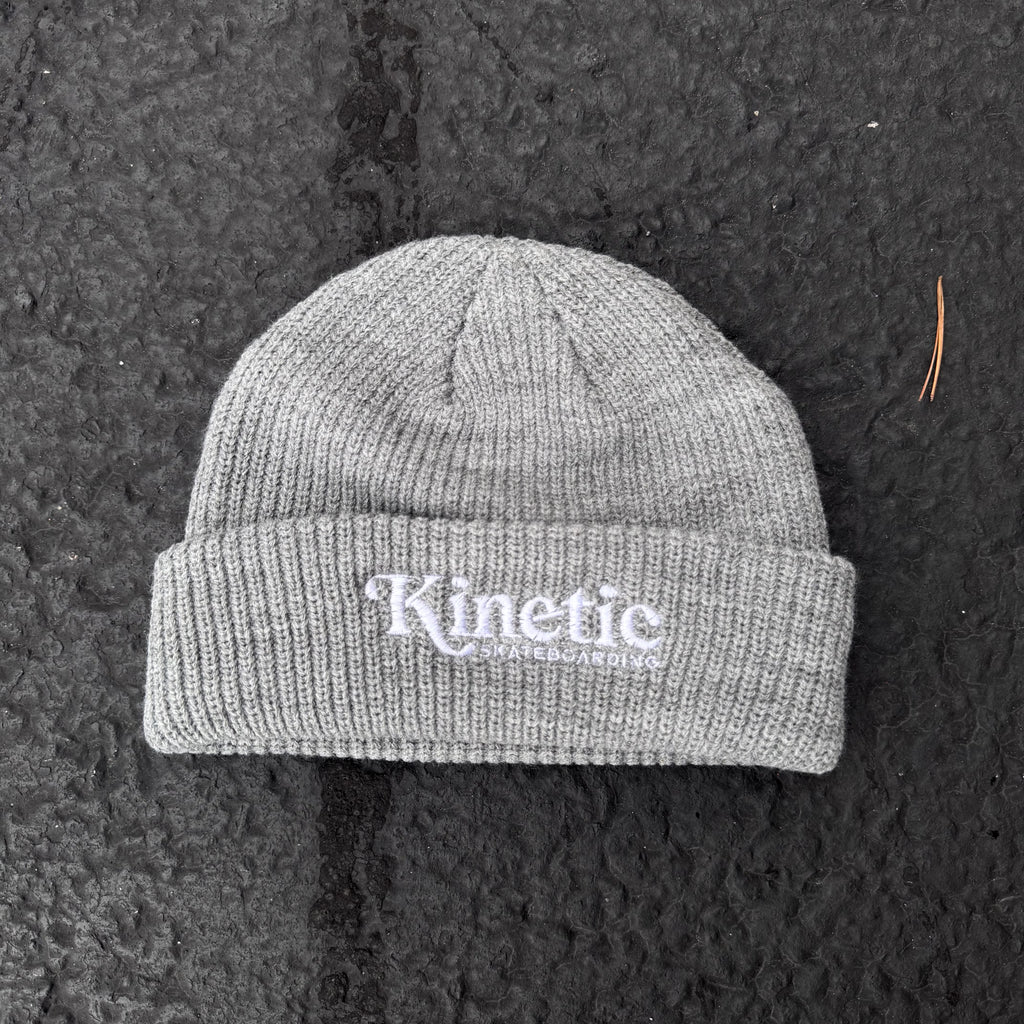 Kinetic Logo Cuff Beanie Grey
