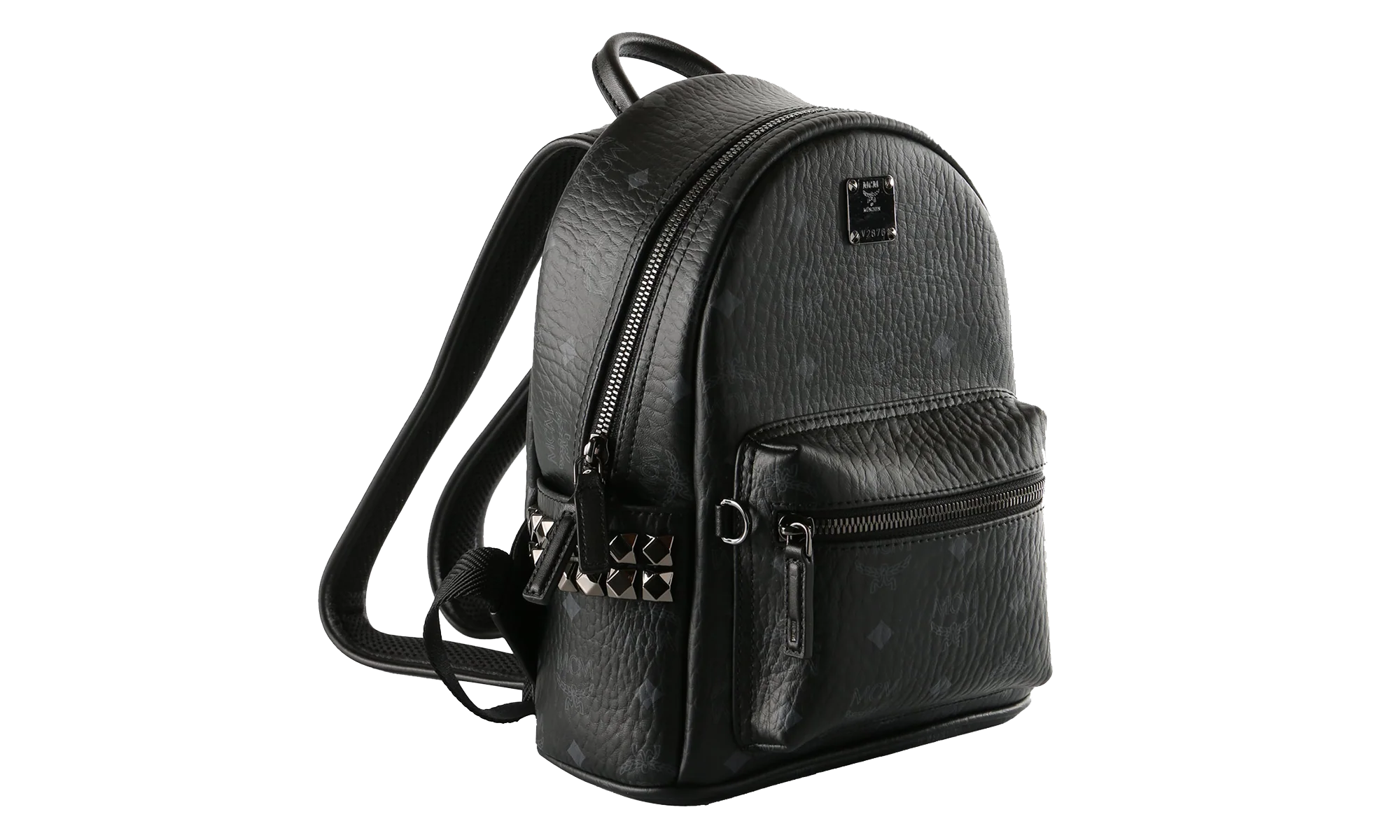 Mini Stark Side Studs Backpack in Visetos "Black" MMKEAVE16BK001