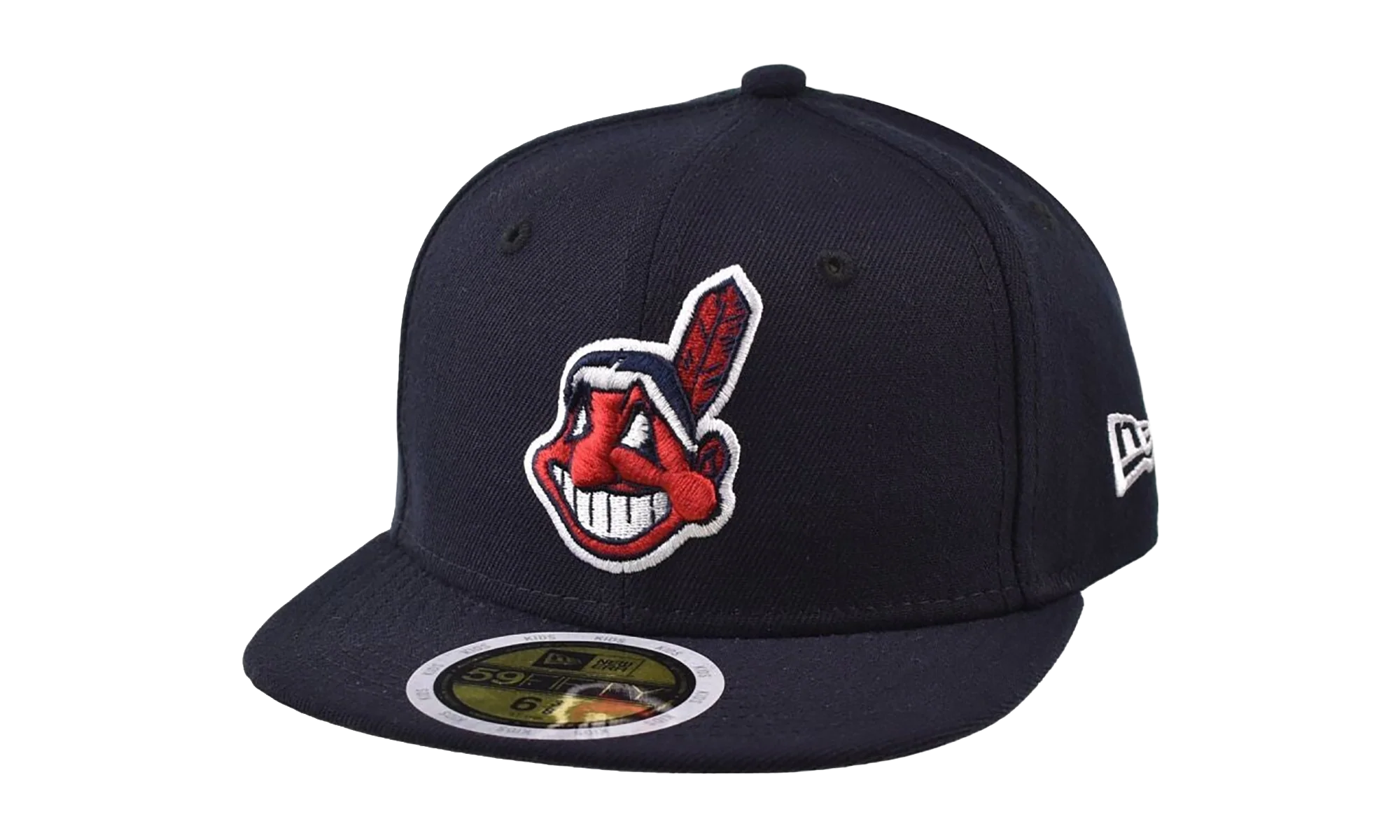 59FIFTY Cleveland Indians Chief Wahoo Fitted Hat "Navy" 70360246