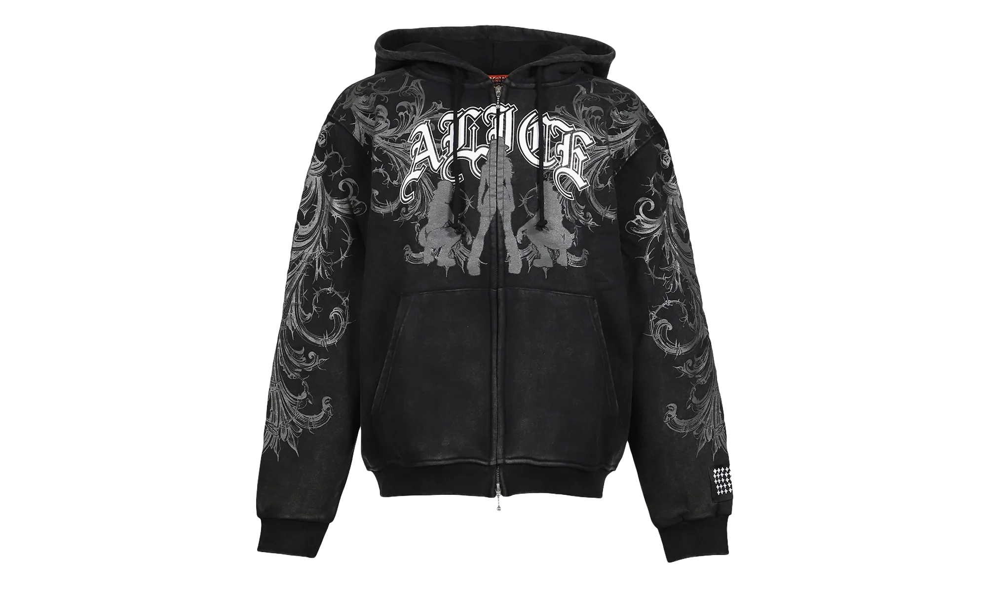 Alice Hollywood Graphic Zip Hoodie "Black" MAH25FL001