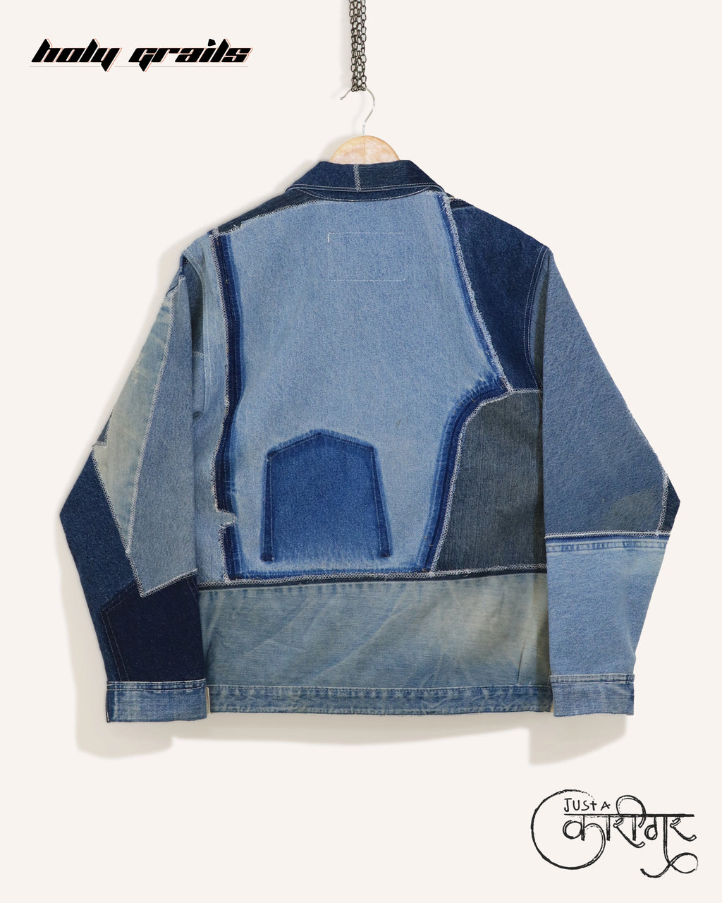 Leftover Blue Denim Jacket HG x Just A Karigar