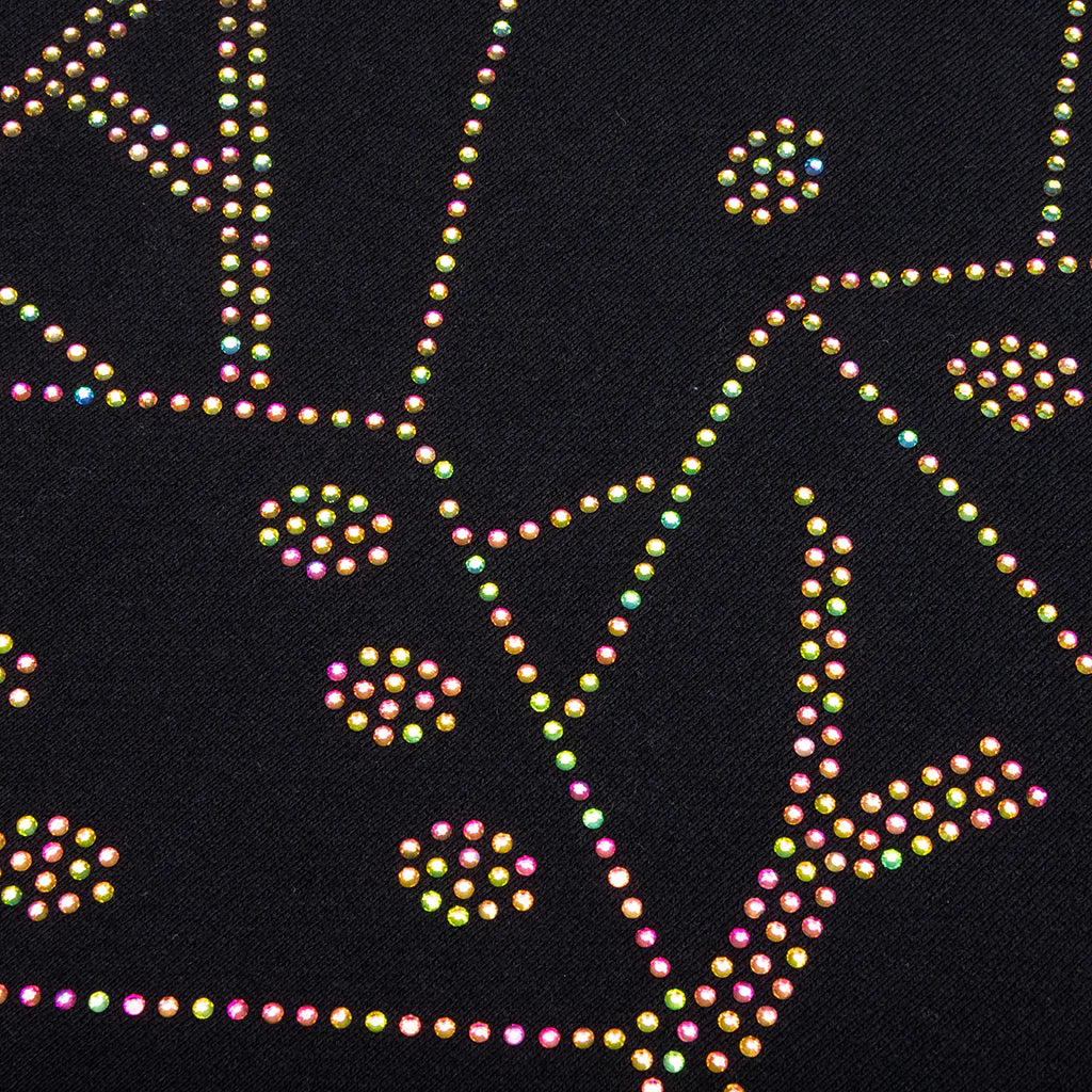 Dice Rhinestone Hoodie Black