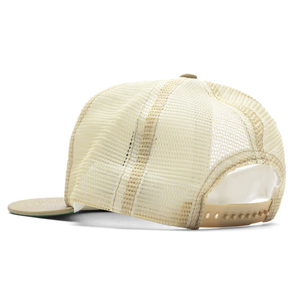 Diamond Trucker Hat Tan White