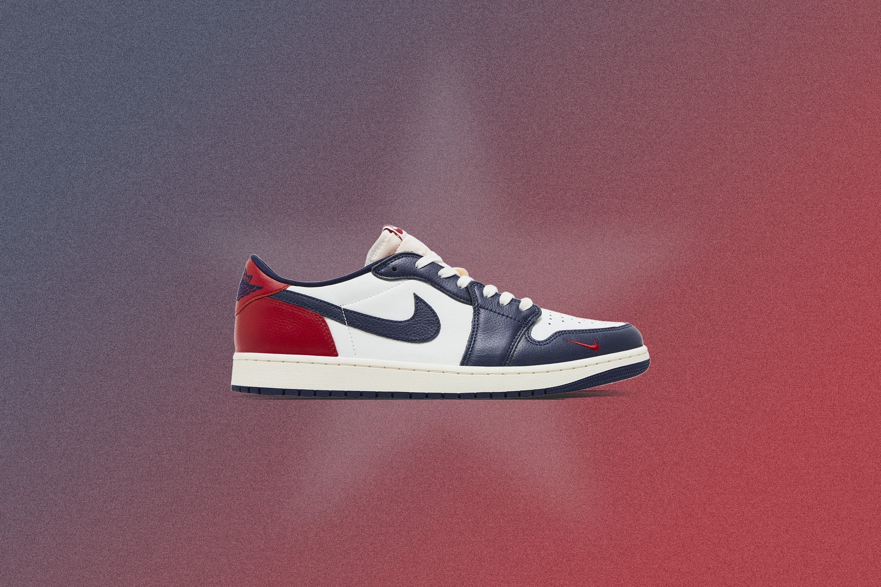 Air Jordan 1 Retro Low OG Howard University Summit White Gym Red Midnight Navy