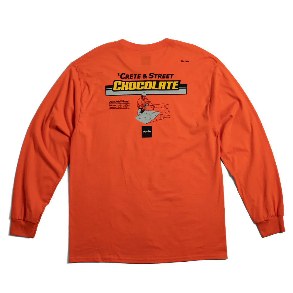 Chocolate Vincent Alvarez Crete Street Longsleeve Tee Orange