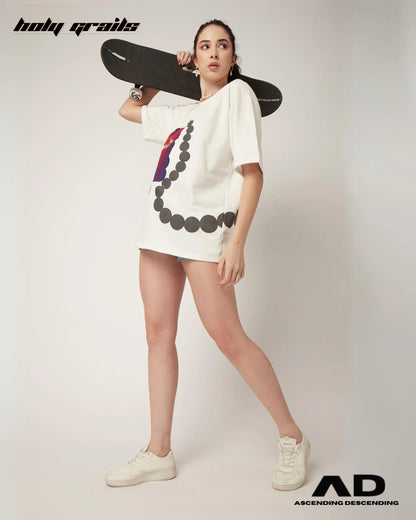 Geometrical Aunt White T Shirt HG x Ascending Descending