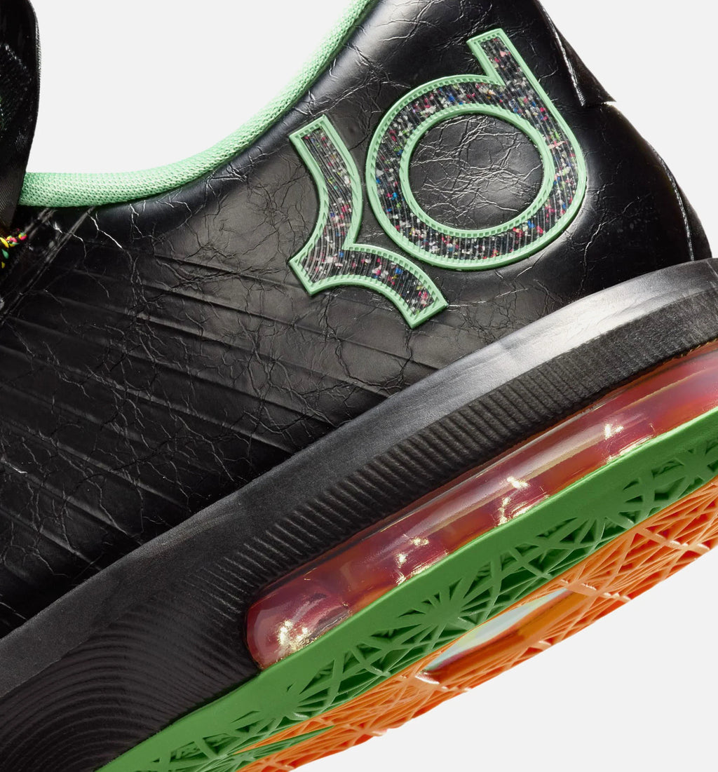 KD 6 Night Vision Mens Basketball Shoe Black Multi Color Light Lucid Green Free Shipping