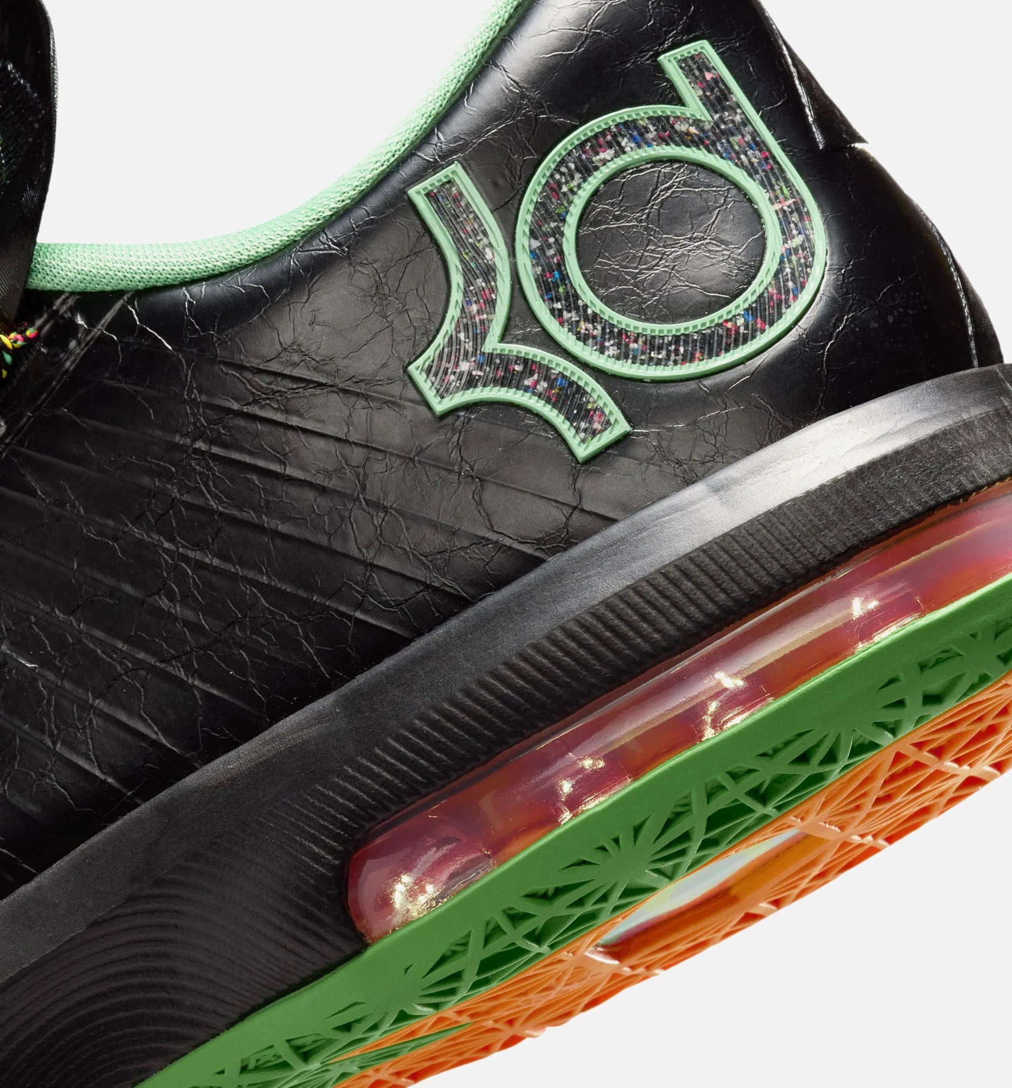 KD 6 Night Vision Mens Basketball Shoe Black Multi Color Light Lucid Green Free Shipping