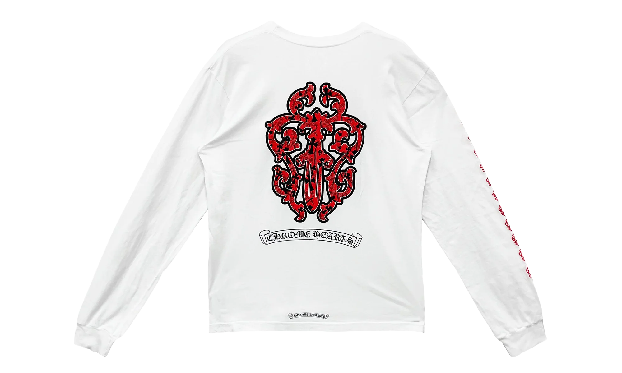 Red Dagger Long Sleeve T-Shirt "White" CHRM0738