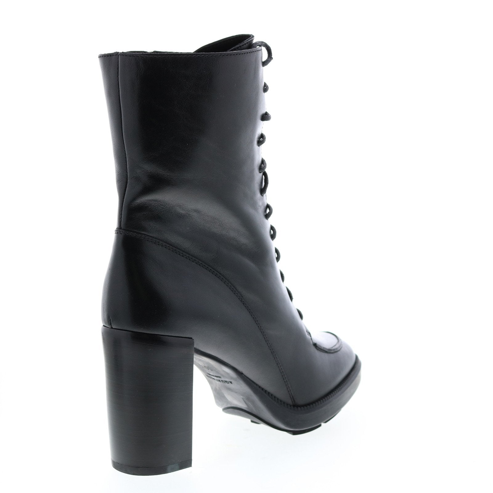Aquatalia Isabele Calf 34L3714-BLK Womens Black Leather Zipper Casual Dress Boots