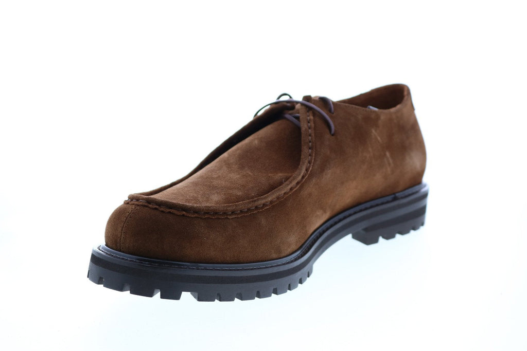 Aquatalia Irvin Suede 34M0923-WNT Mens Brown Oxfords & Lace Ups Plain Toe Shoes