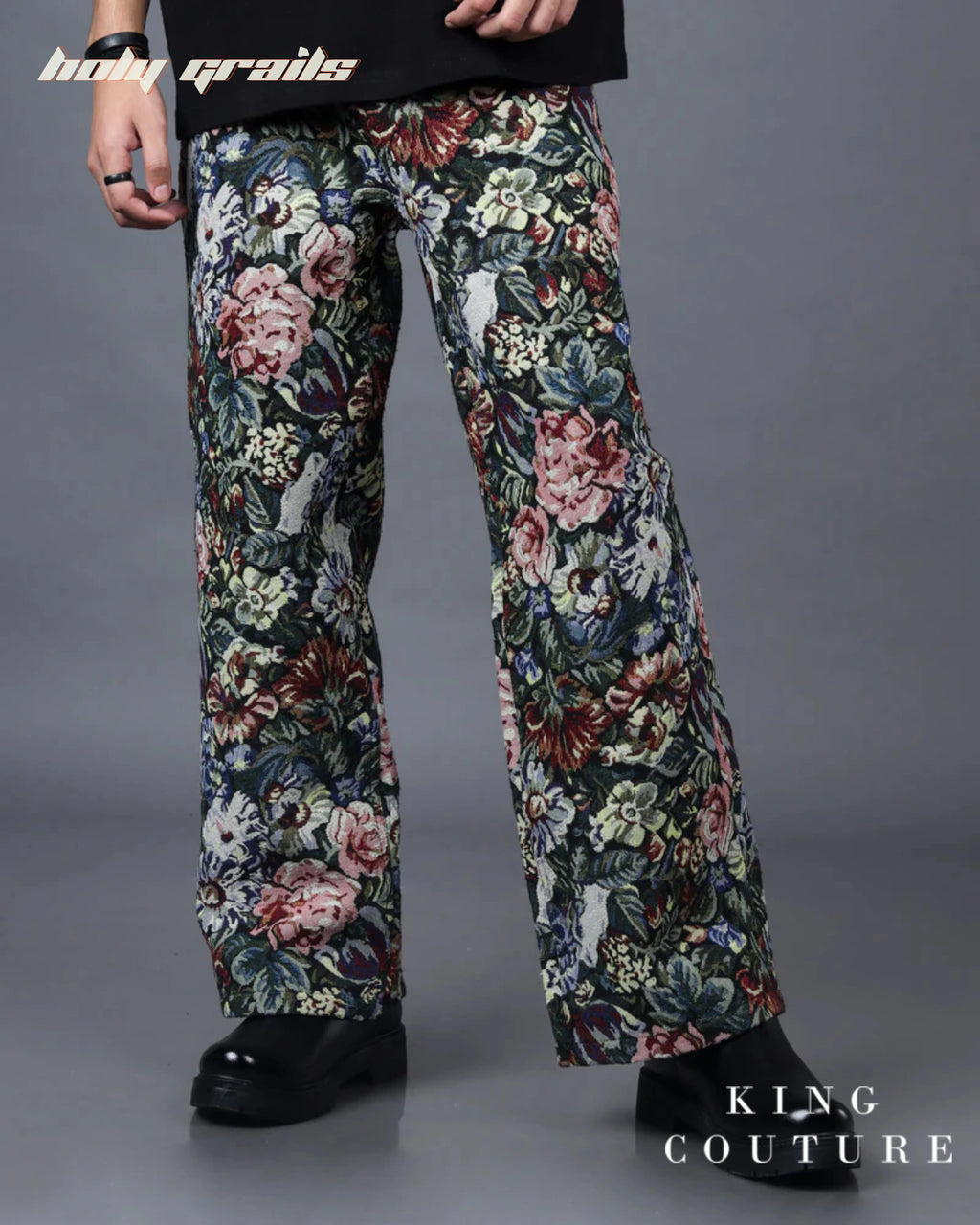 Straight Fit Floral Jacquard Pant HG x King Couture
