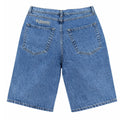 Kinetic Embroidered Baggy Denim Shorts Blue
