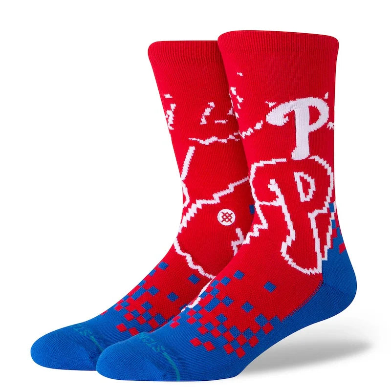 Stance Socks Pixel Phi Red Blue