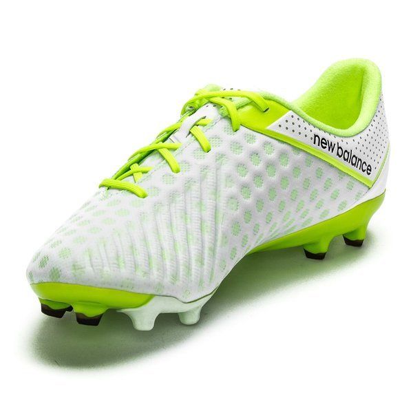 New Balance Visaro Pro FG Firm Ground Soccer Cleats White Toxic Green