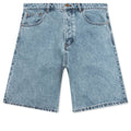 Berry Wide Denim Short Washed Medium Blue
