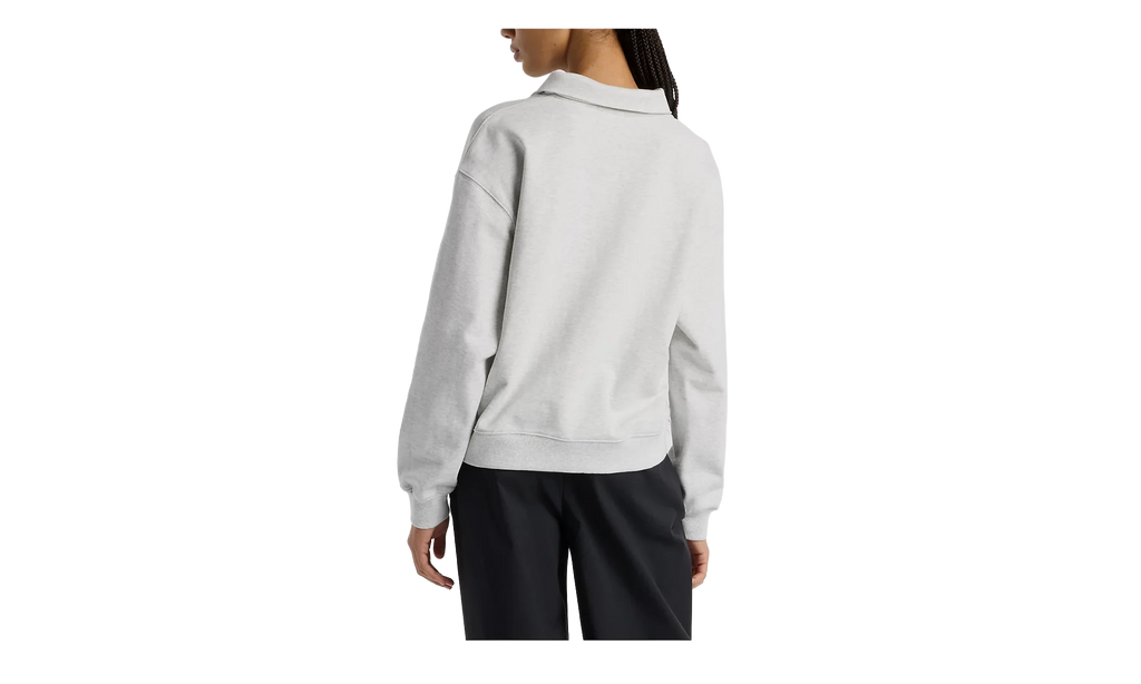 French Terry Polo Sweatshirt WMNS "Ash Heather" WT51513AHH