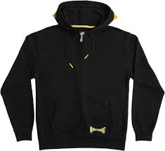 Independent Span Zip Hooded Sweatshirt Black