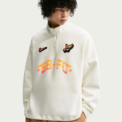 Nike SB Club 58 Skate 1 2 Zip Fleece Crew Neck Sweatshirt Sail