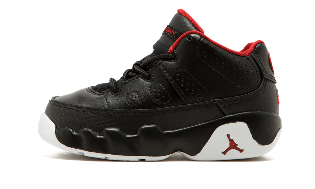 Jordan 9 Retro Low BT TD "BLACK / GYM RED / WHITE" 833906 001