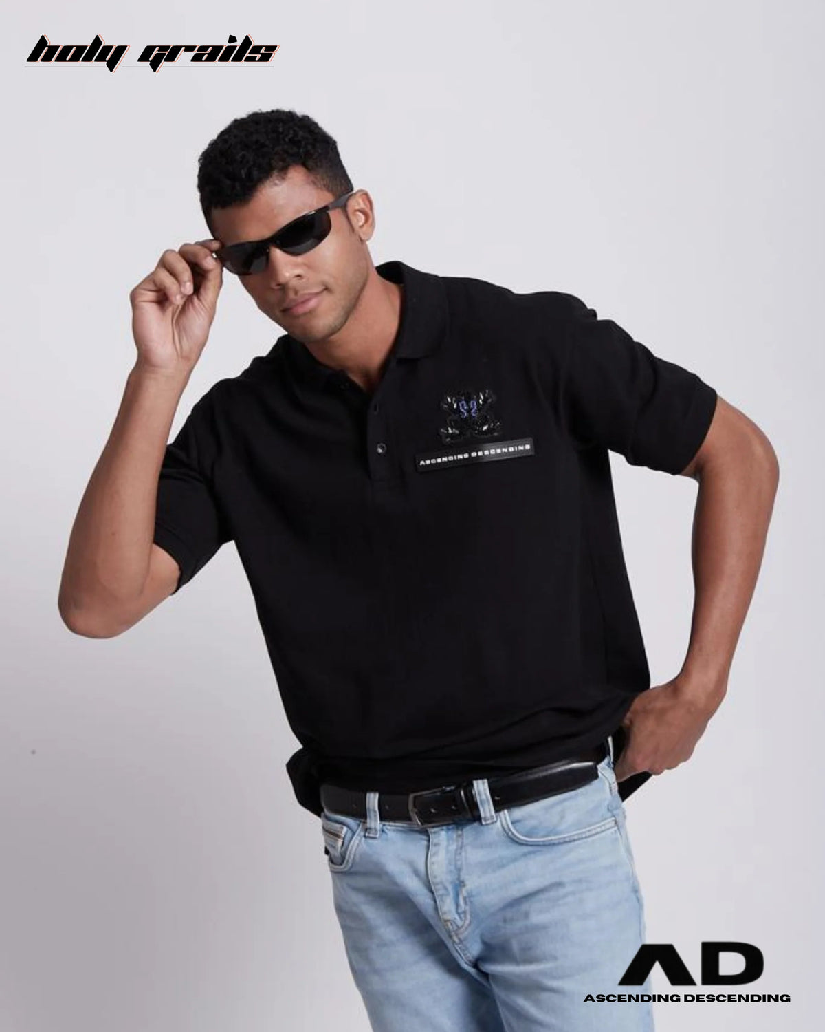The Polo Black T Shirt HG x Ascending Descending