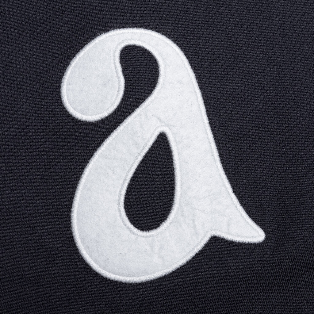 Word Salad Zip Hooded Sweatshirt Dark Navy