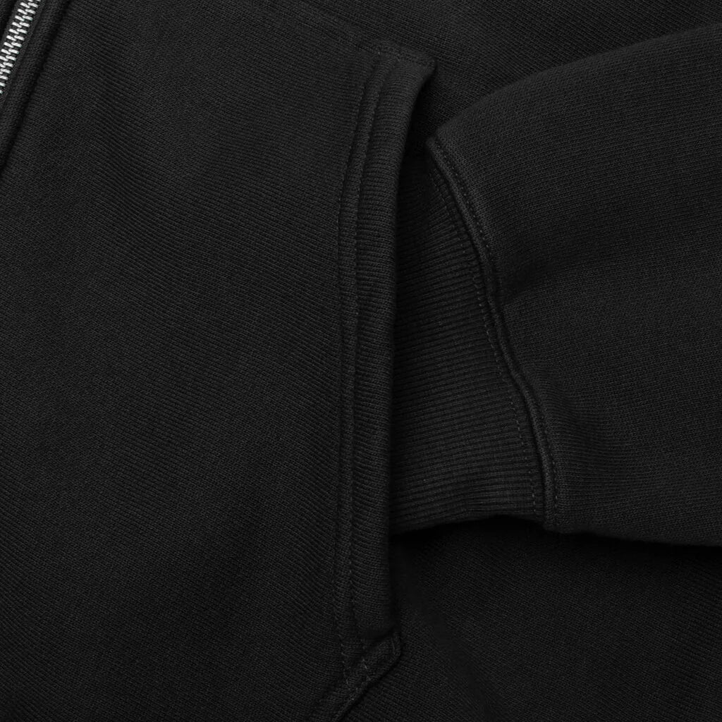 Surf Size Garment Dyed Zip Hood Faded Black