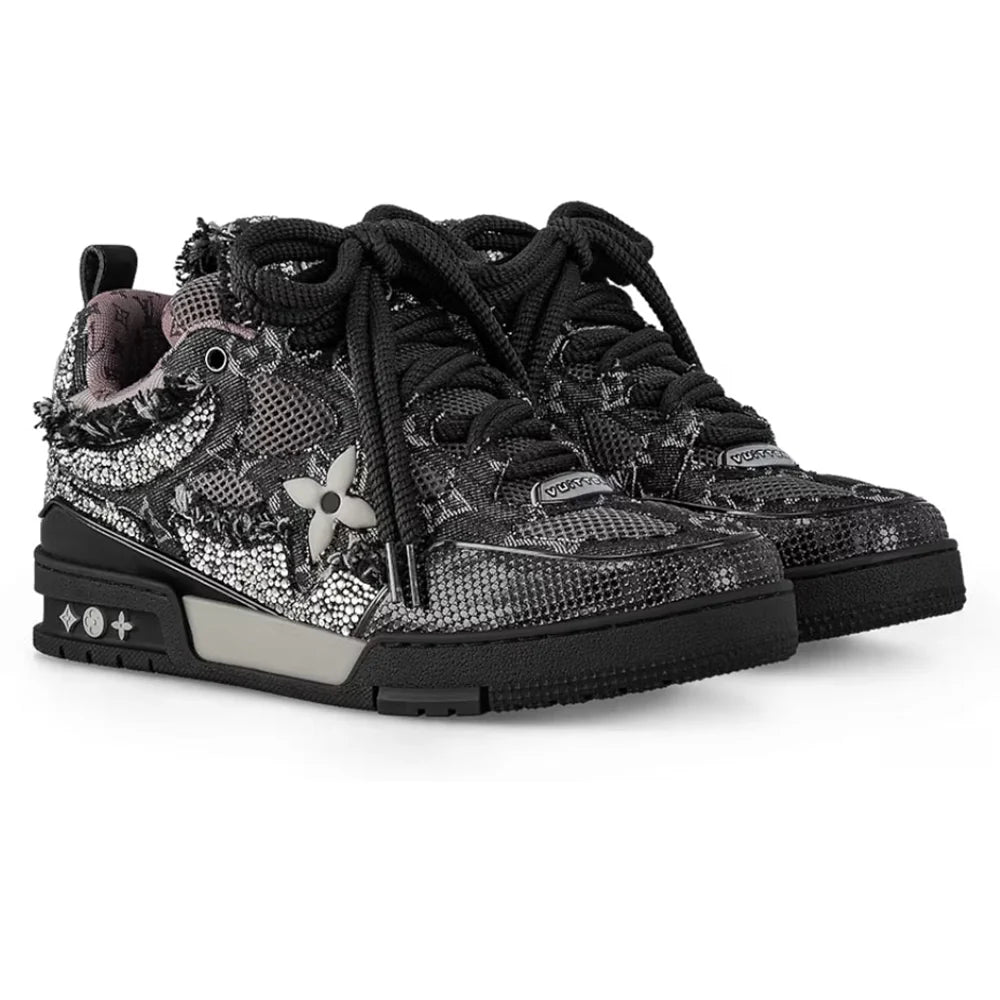 LV Skate Sneaker Black Swarovski Crystals