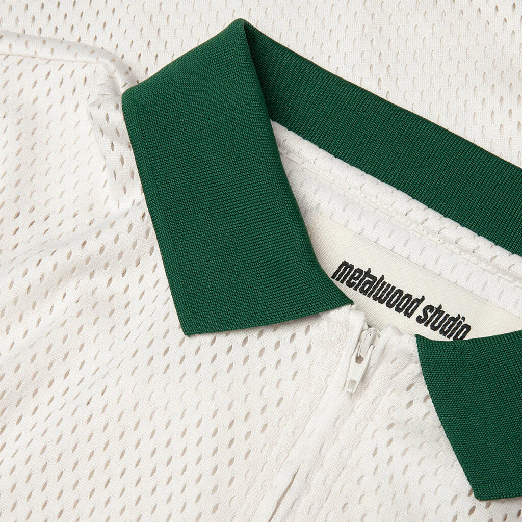 Quarter Zip Jersey Polo Natural