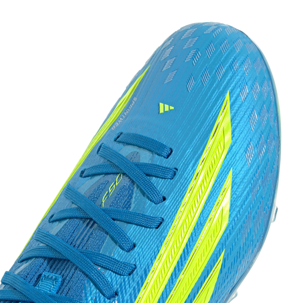 adidas F50 Elite Mid Cut FG Firm Ground Youth Soccer Cleats Blue Yellow Aqua