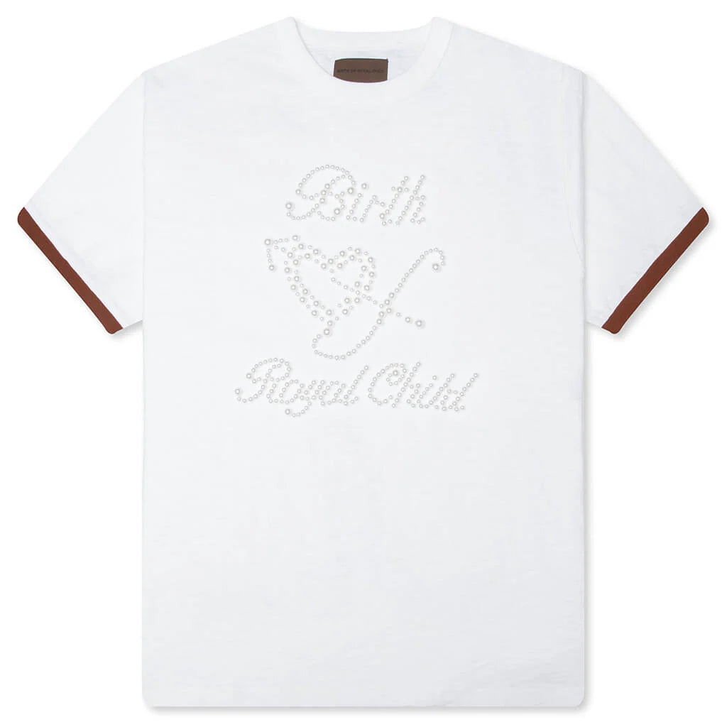 Pearl Patchwork S S T Shirt White