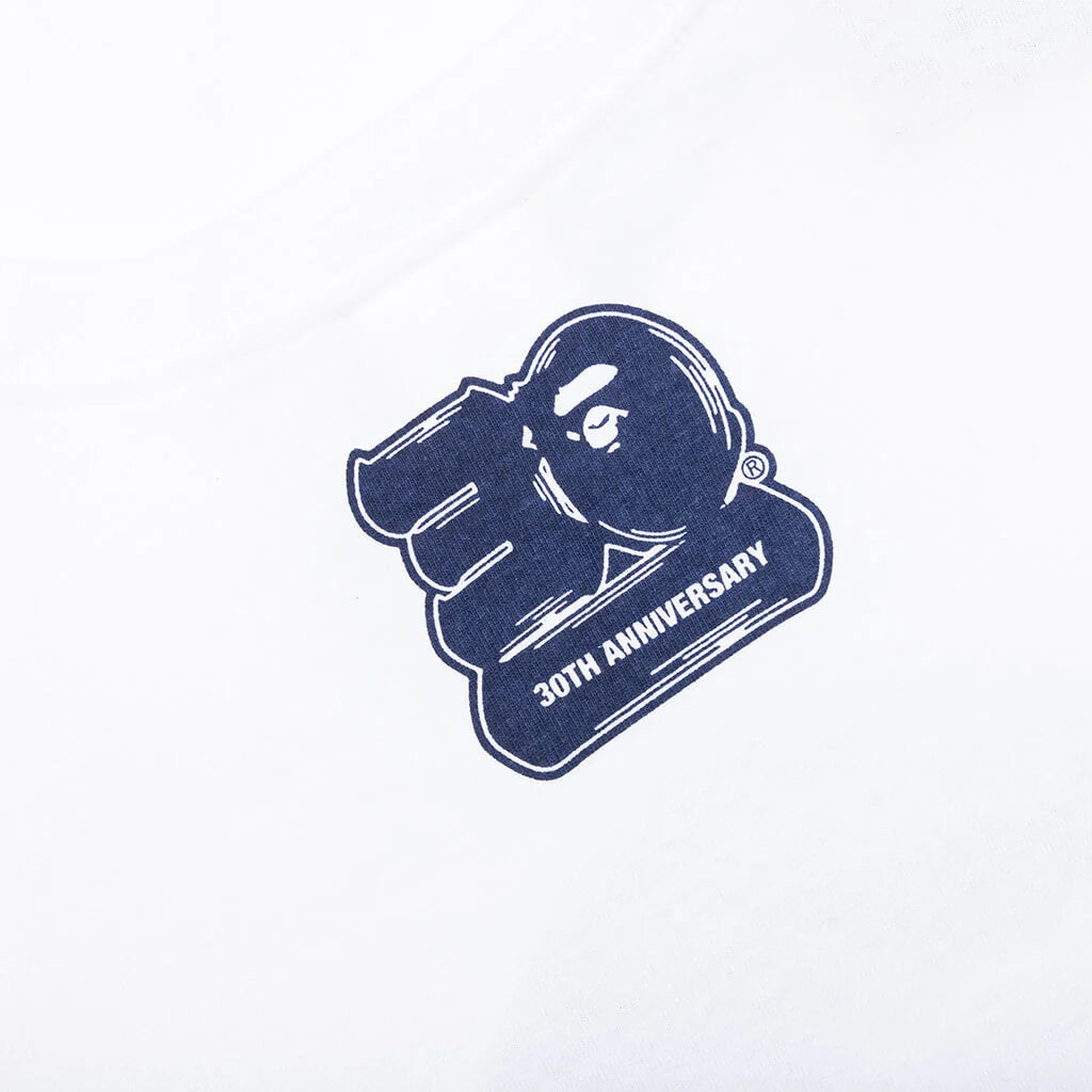 Bape 30th Anniversary Tee 1 M White Navy