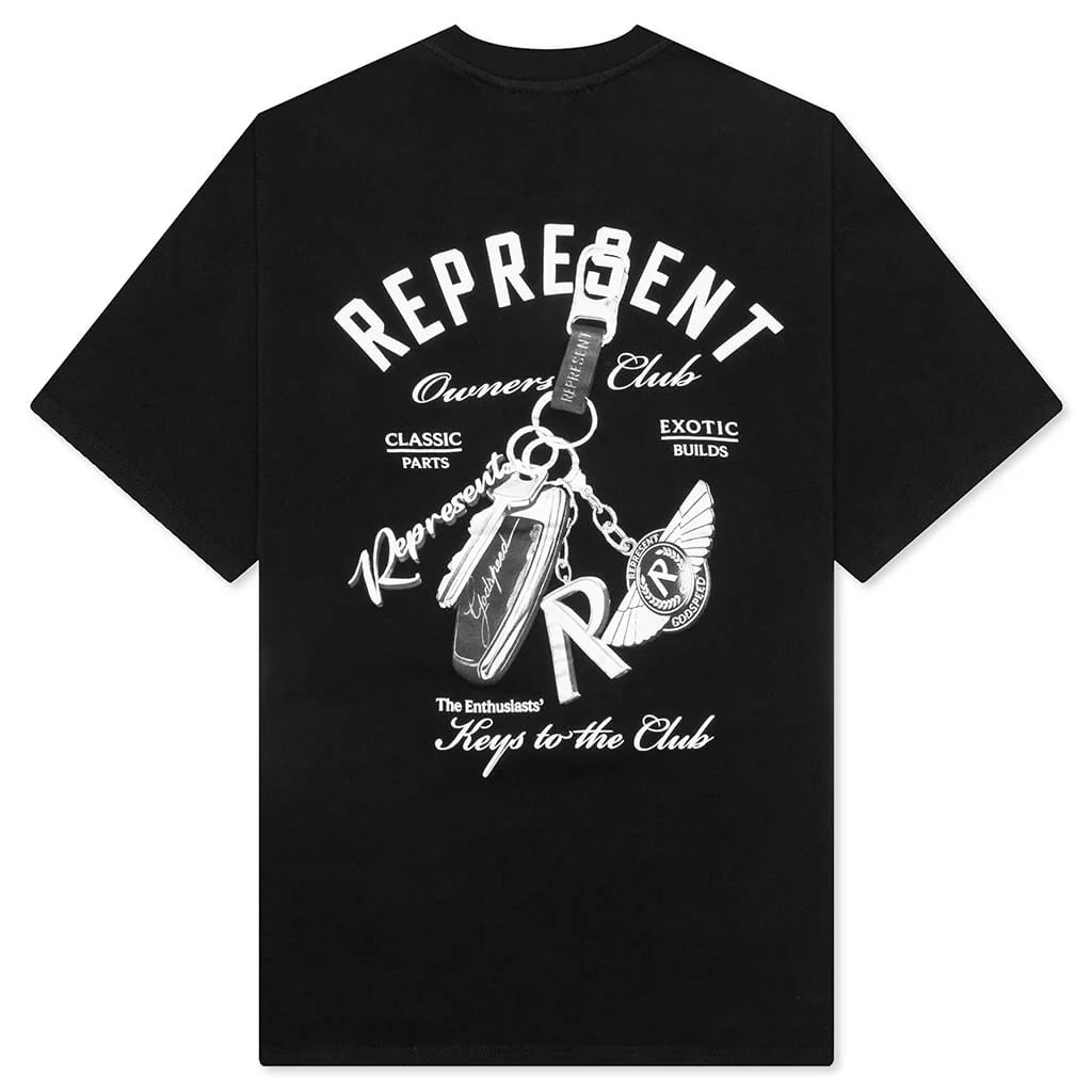 Keys to the Club T Shirt Jet Black