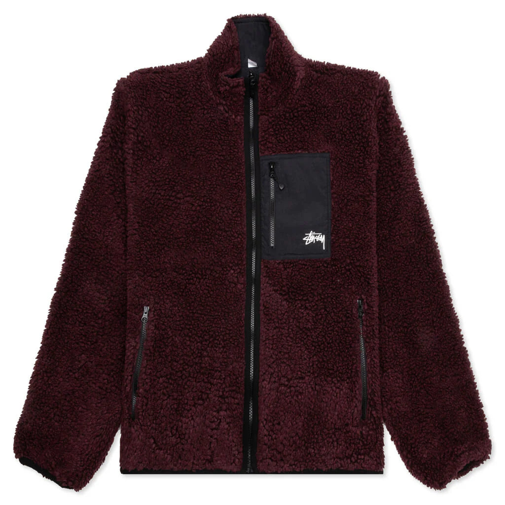 Sherpa Reversible Jacket Burgundy