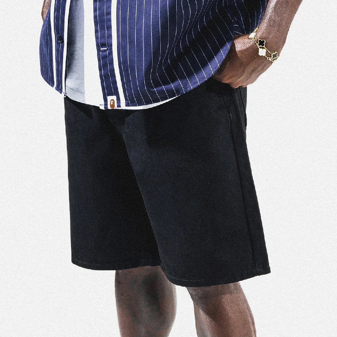 Berry Wide Denim Short Jet Black