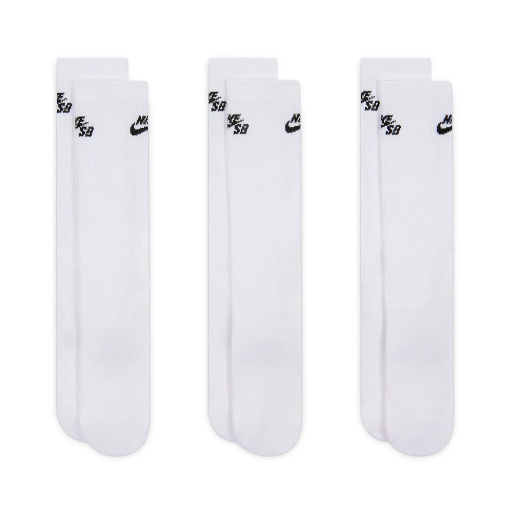 Nike SB Everyday Elevated White Skate Socks 3 Pairs