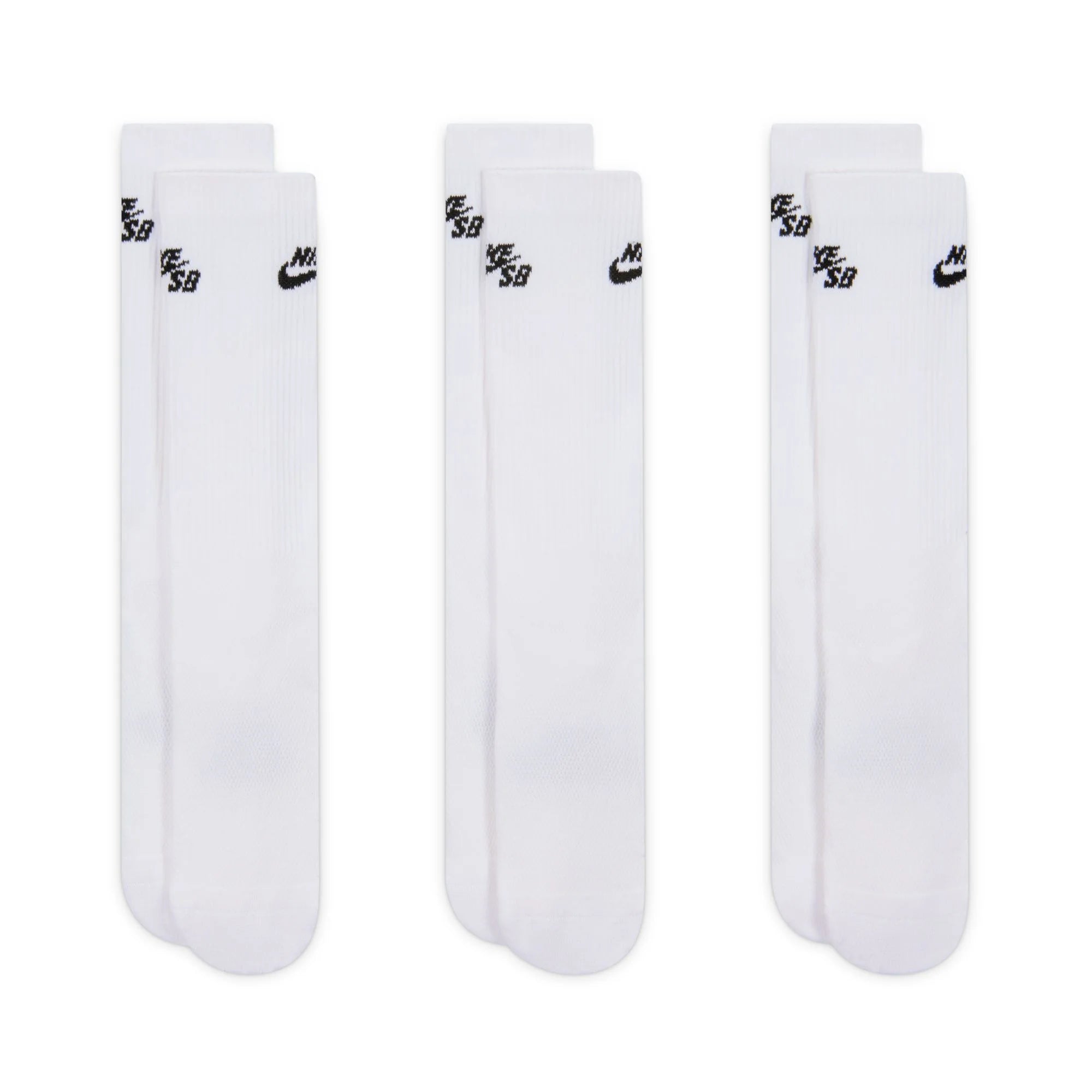 Nike SB Everyday Elevated White Skate Socks 3 Pairs