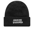 Mohair Knit Watch Cap Black
