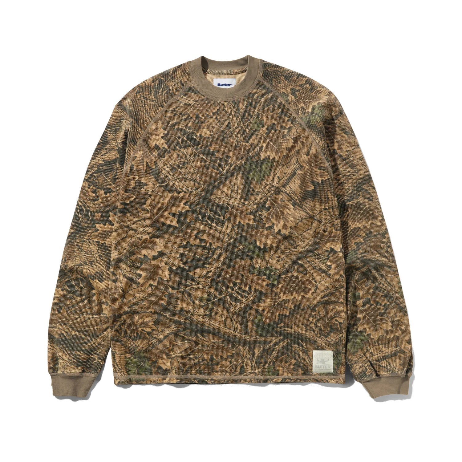 Butter Goods Waffle L S Top Forest Camo