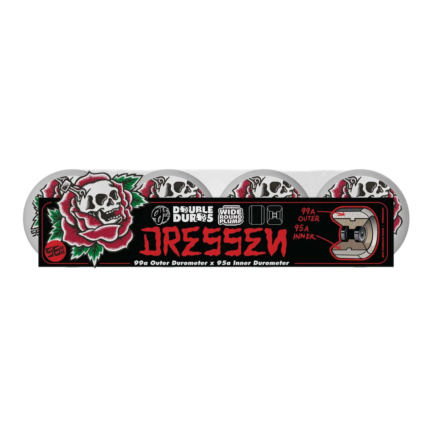 OJ Double Duro Eric Dressen Rose Skull Wheels