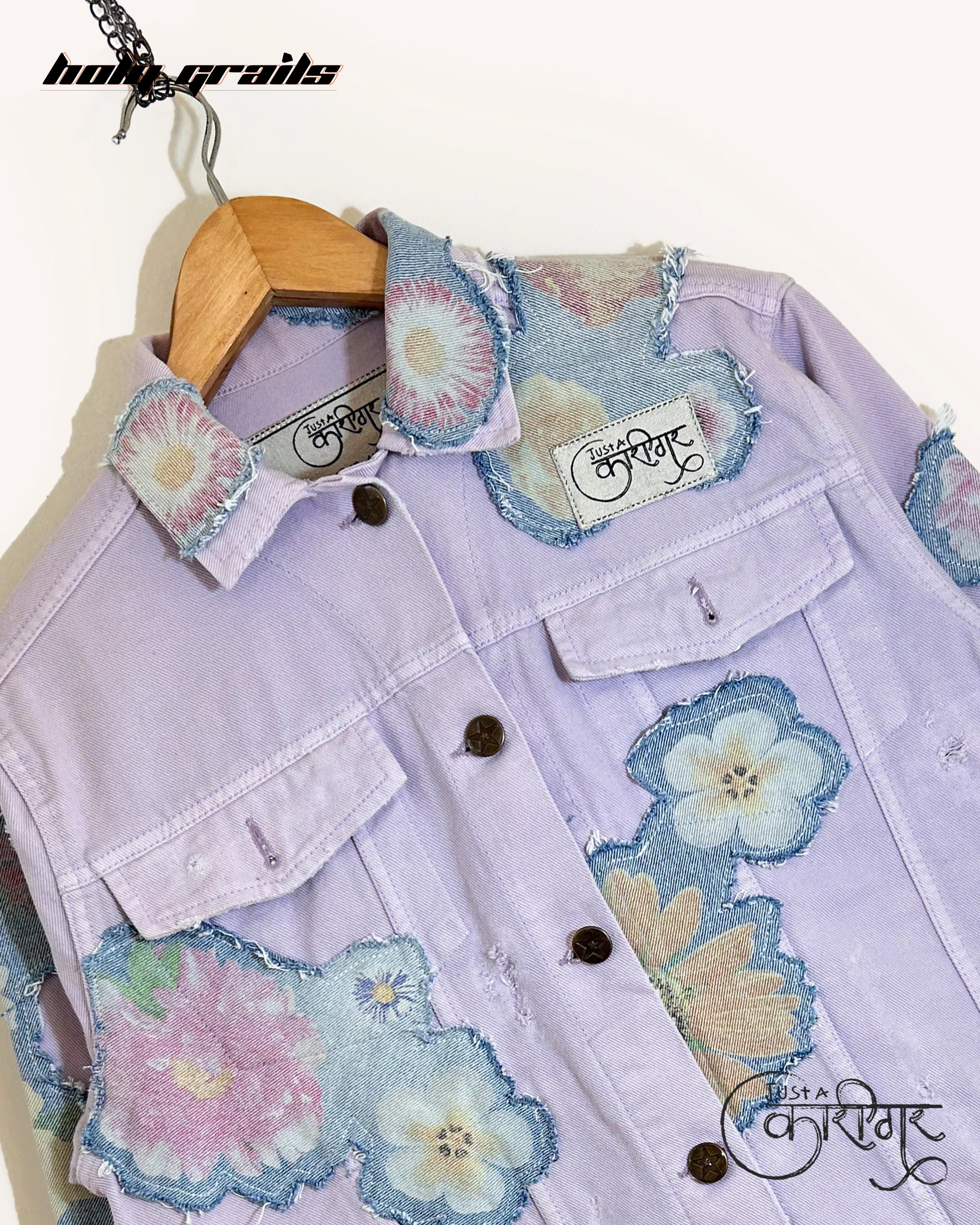 Summer Crush Blue Denim Jacket HG x Just A Karigar