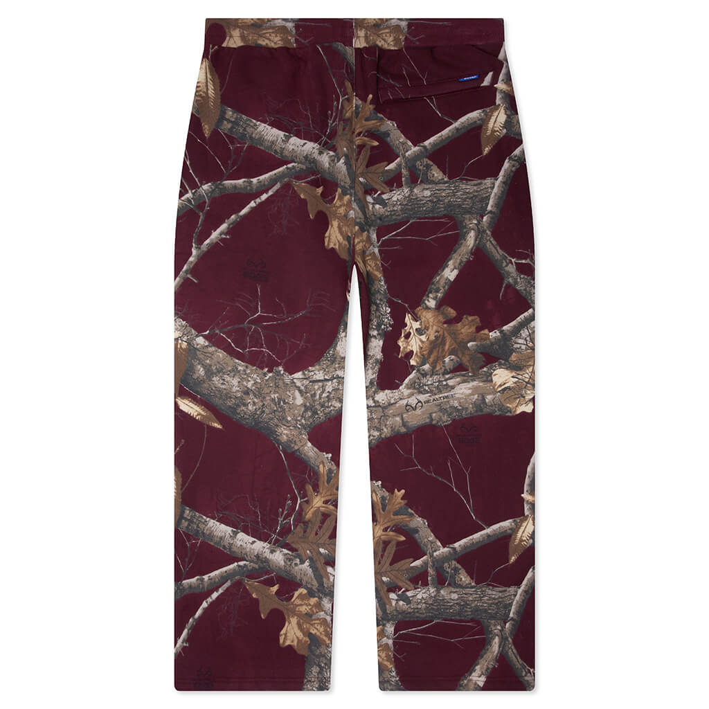 New York Arch Open Hem Sweatpants Merlot