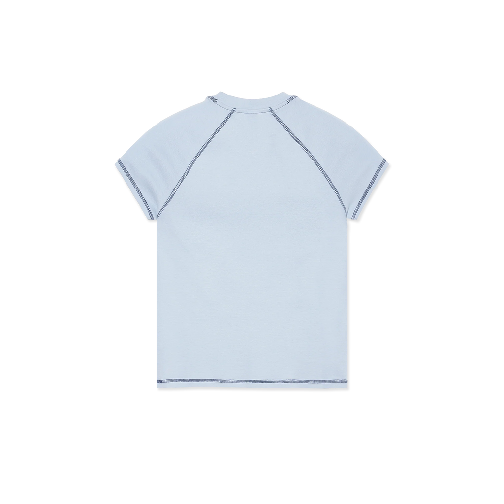 Polar Skate Co Script Logo Baby Tee Light Blue Dark Blue