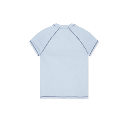 Polar Skate Co Script Logo Baby Tee Light Blue Dark Blue