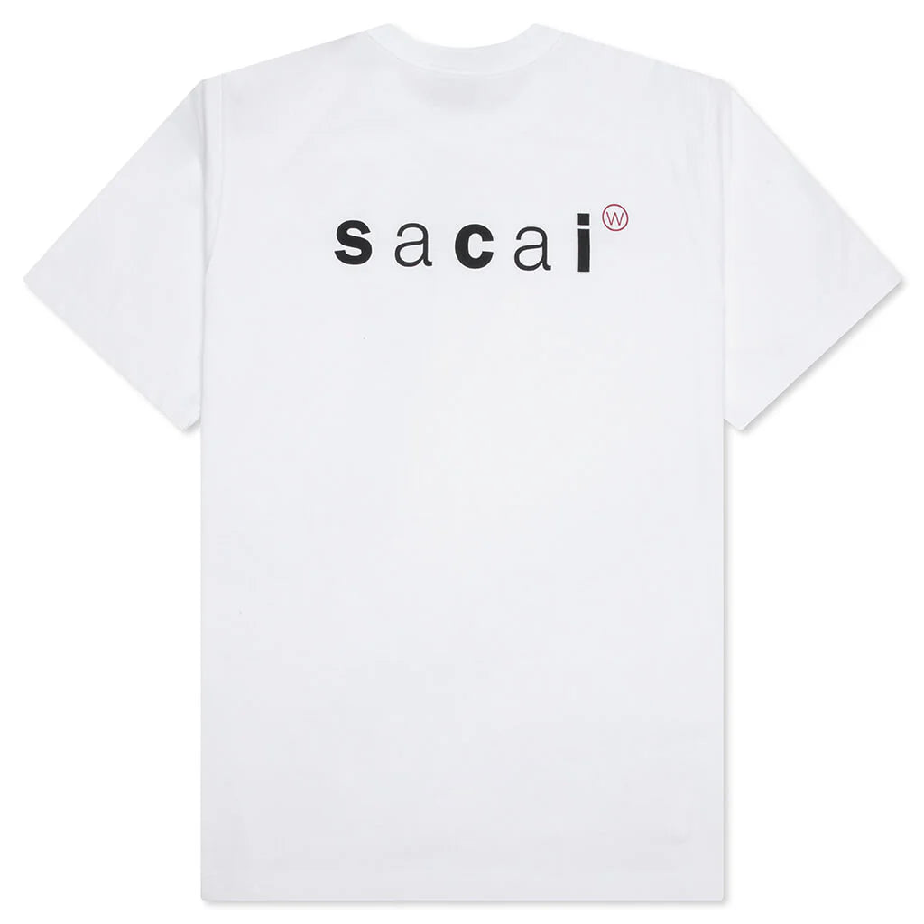Sacai x WTAPS Print T Shirt White