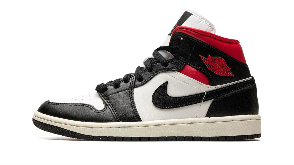 AIR JORDAN 1 MID WMNS Black Gym Red Sail