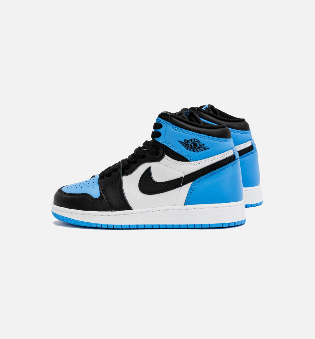 Air Jordan 1 Retro High OG University Blue Grade School Lifestyle Shoe Black Blue